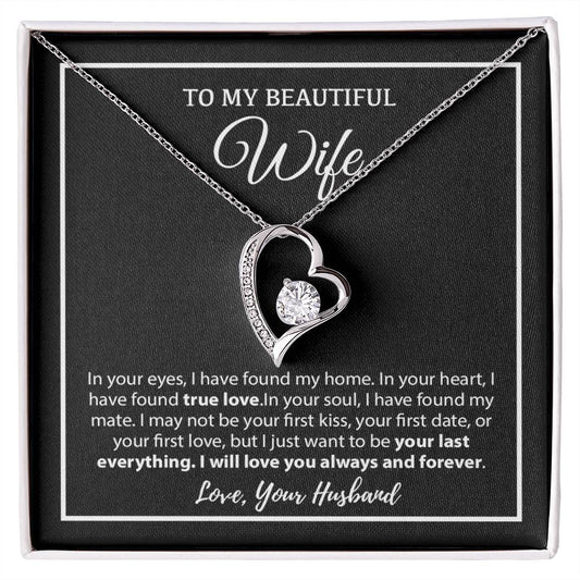To My Wife Necklace, Christmas Gifts For Women, Anniversary Gift For Wife 18_12_White
