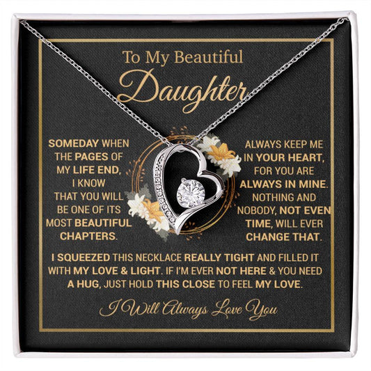 To My Daughter Necklace, Gift for Daughter from Dad,Mom, Daughter Mother Necklace