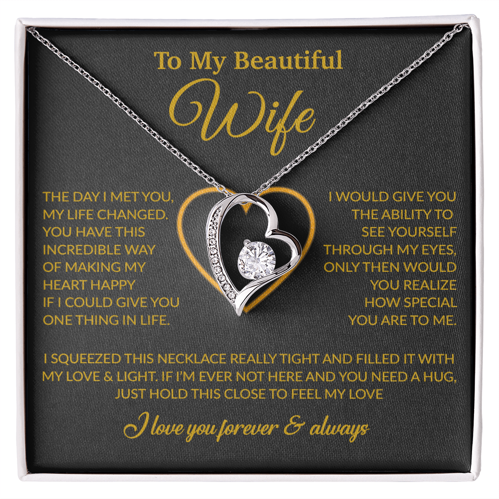 To My Wife Necklace, Gift For Wife, Anniversary Gift For Wife, Necklace For Wife 23_1_Gold