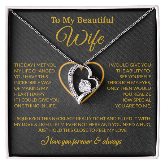 To My Wife Necklace, Gift For Wife, Anniversary Gift For Wife, Necklace For Wife 23_1_Gold