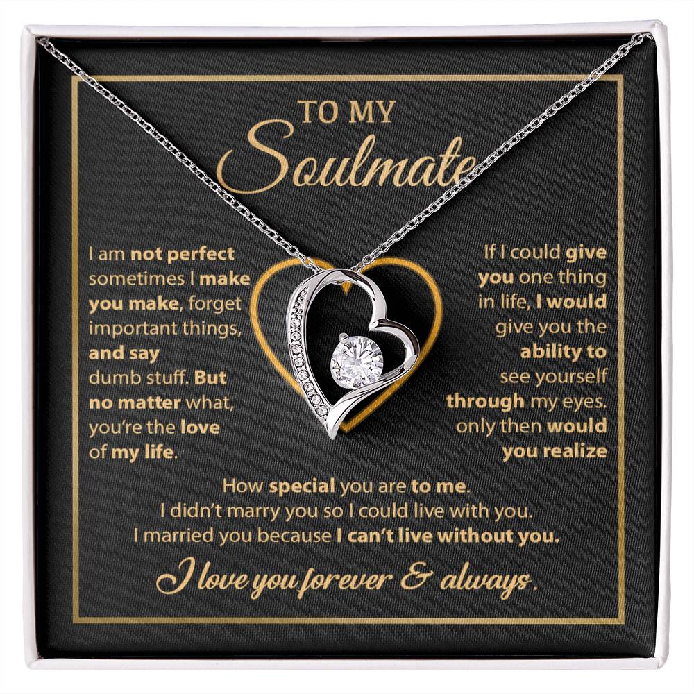 To My Soulmate Necklace, Gift For Wife From Husband, Valentines Gift For Wife 11_2_Gold