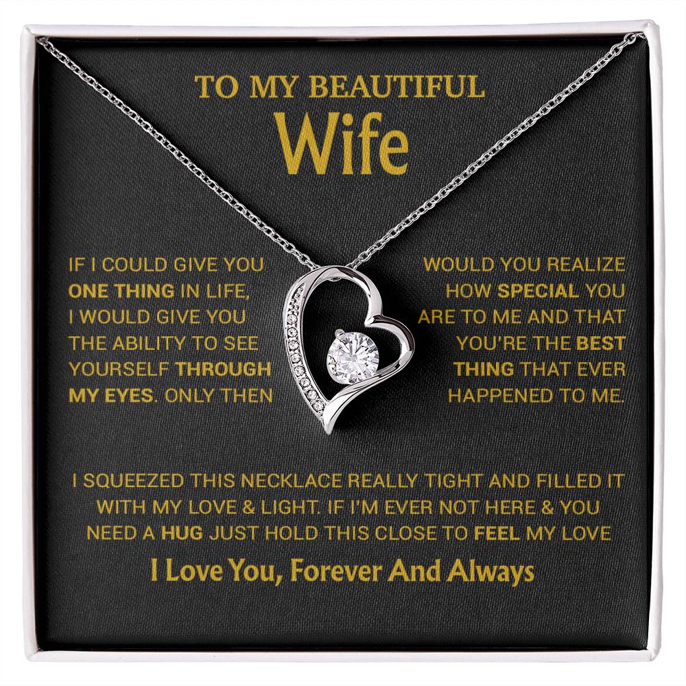 To My Wife Necklace, Christmas Gifts For Wife, Anniversary Cute Gift For Wife_23_8_Gold