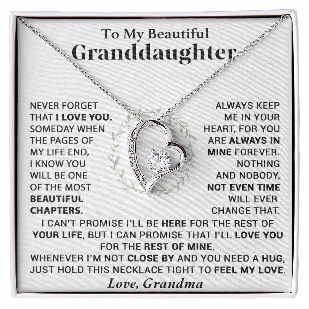 To My Granddaughter Necklace, Granddaughter Birthday, Graduation, Gift from Grandpa