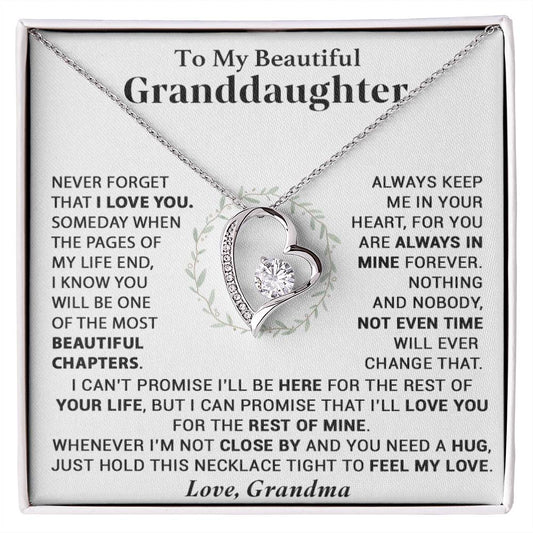 To My Granddaughter Necklace, Granddaughter Birthday, Graduation, Gift from Grandpa
