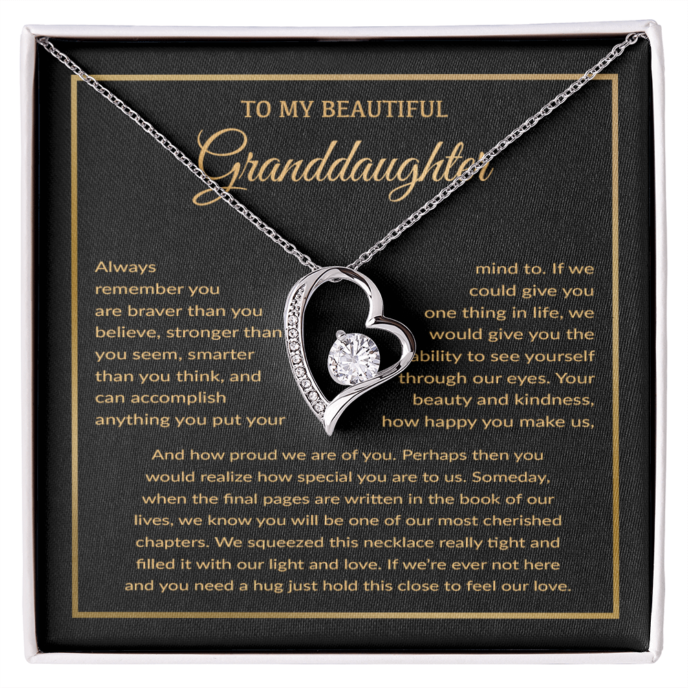 To My Granddaughter Necklace, Birthday Gift For Granddaughter, Birthday Gifts 10_1
