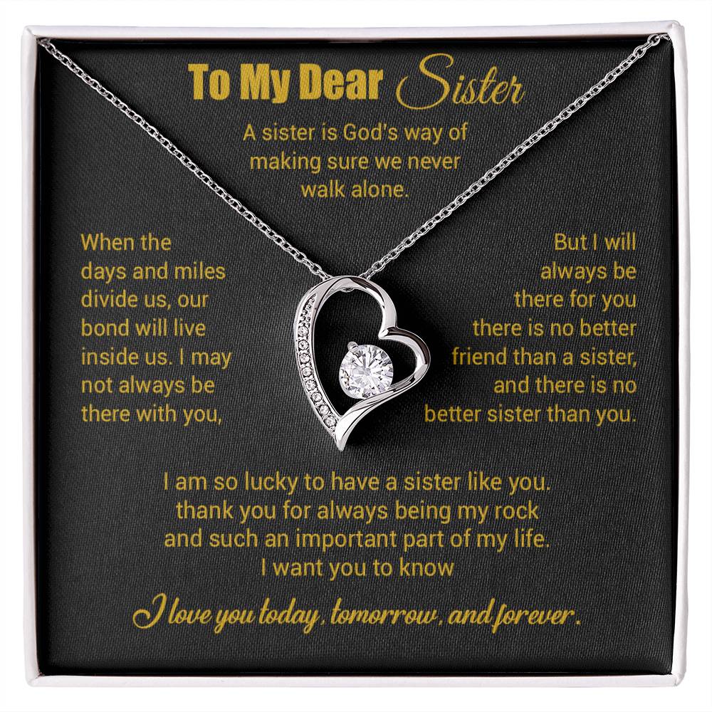 To My Sister Necklace, Brother to Sister, Birthday gift For Sister from Brother 3_4_Gold