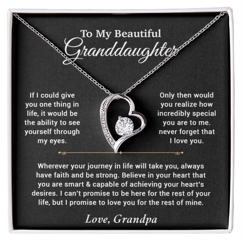To My Granddaughter Necklace, Birthday Gift For Granddaughter, Birthday Gifts