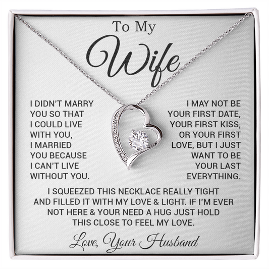 To My Wife Necklace, Gift For Wife, Anniversary Gift For Wife, Necklace For Wife 25_2_White