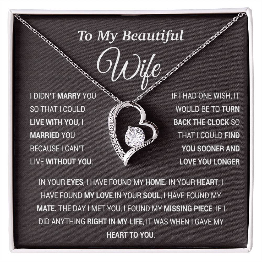To My Wife Necklace, Gift For Wife, Anniversary Gift For Wife, Christmas Gift 28_11_Tim