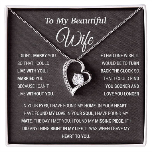 To My Wife Necklace, Gift For Wife, Anniversary Gift For Wife, Christmas Gift 28_11_Tim
