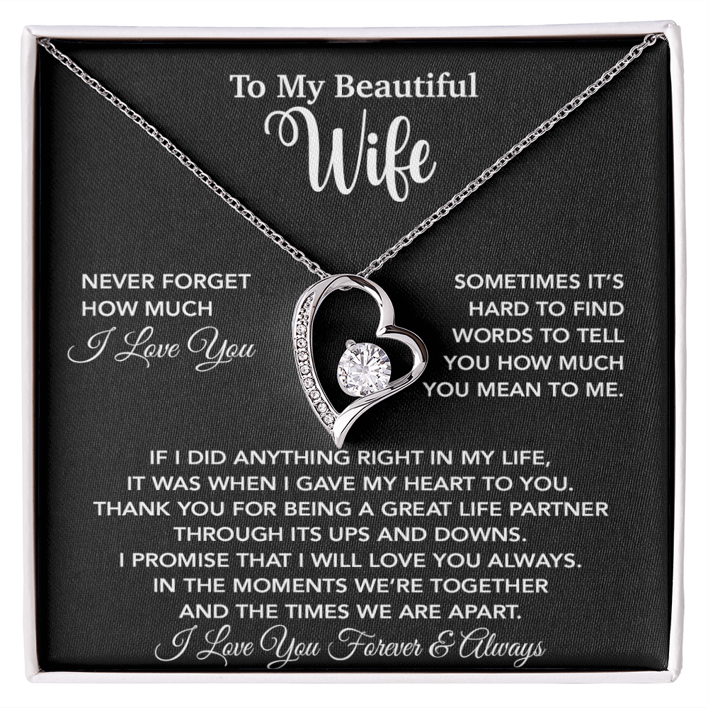 To My Wife Necklace, Christmas Gifts For Wife, Anniversary Cute Gift For Wife_Black_25_9