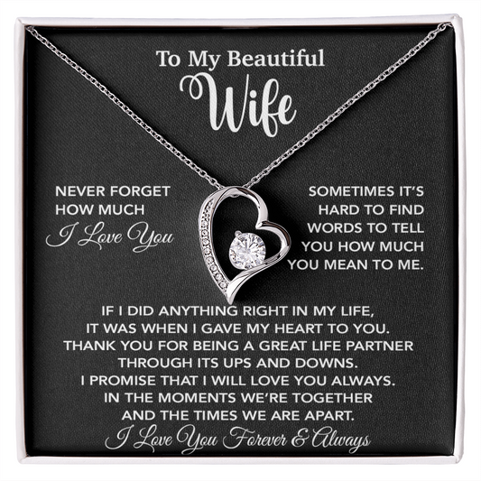 To My Wife Necklace, Christmas Gifts For Wife, Anniversary Cute Gift For Wife_Black_25_9