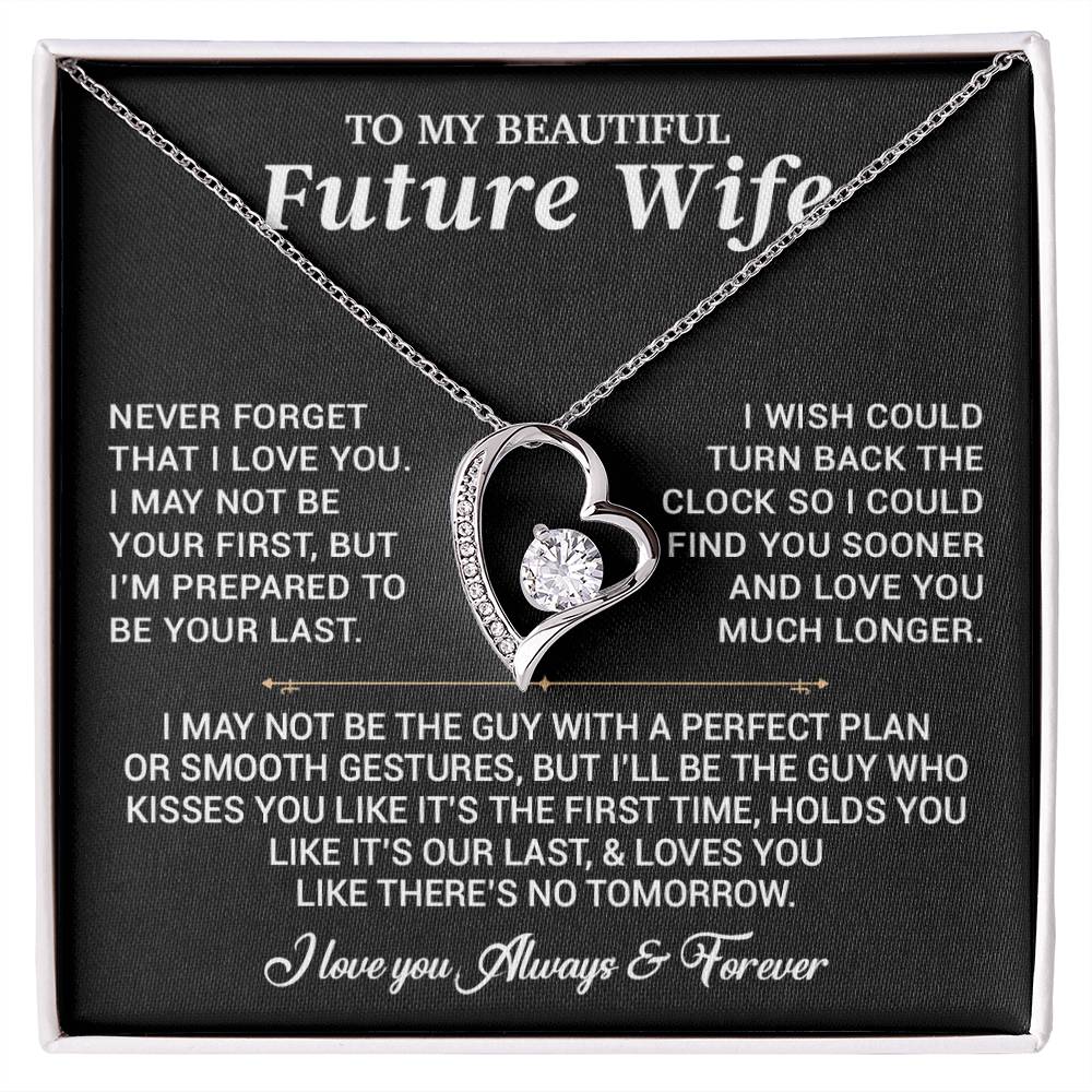 To My Beautiful Future Wife Necklace, Anniversary Birthday Christmas Gift for Her 26_6_Black