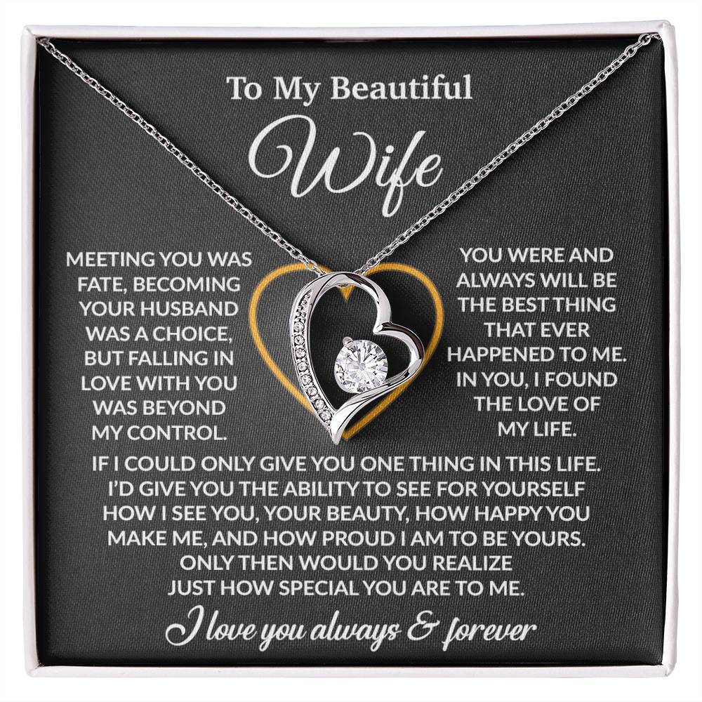 To My Wife Necklace, Wife Gift from Husband, Christmas Gift 27_11_Black