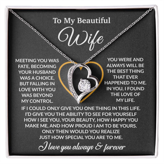 To My Wife Necklace, Wife Gift from Husband, Christmas Gift 27_11_Black