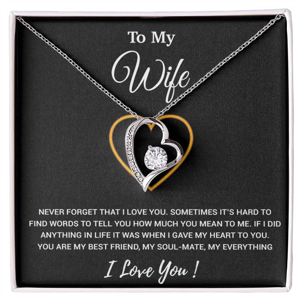 To My Wife Necklace, Christmas Gifts For Women, Anniversary Gift For Wife 2_1_Black