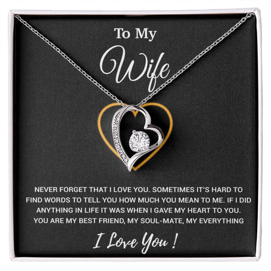 To My Wife Necklace, Christmas Gifts For Women, Anniversary Gift For Wife 2_1_Black