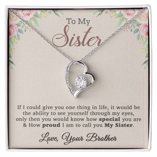 To My Sister Necklace, Brother to Sister, Birthday gift For Sister from Brother 7_12