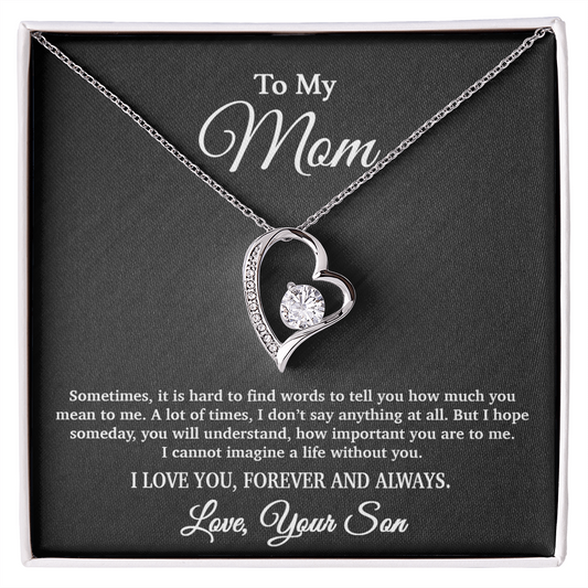 To My Mom Necklace, Gift From Son For Birthday, Mother's Day Gift 5_4