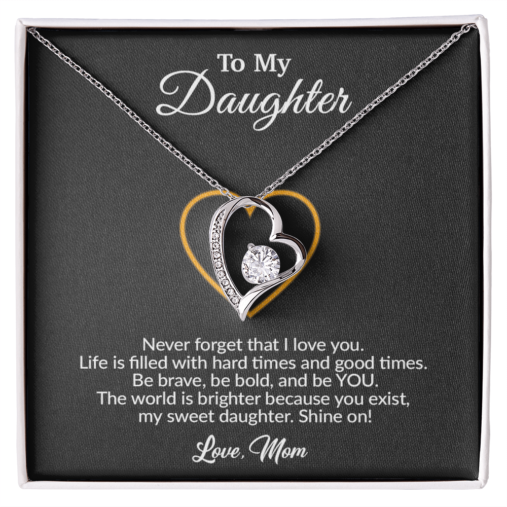 To My Daughter Necklace, Gift for Daughter from Mom, Mother Daughter Necklace