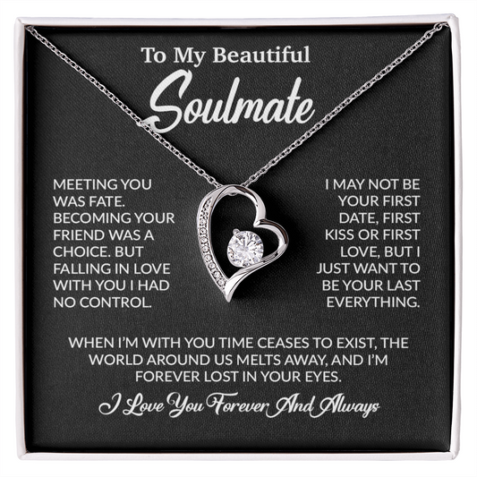 To My Soulmate Necklace, Soulmate Gift, Gift For Girlfriend, Christmas Gift 16_10_Black