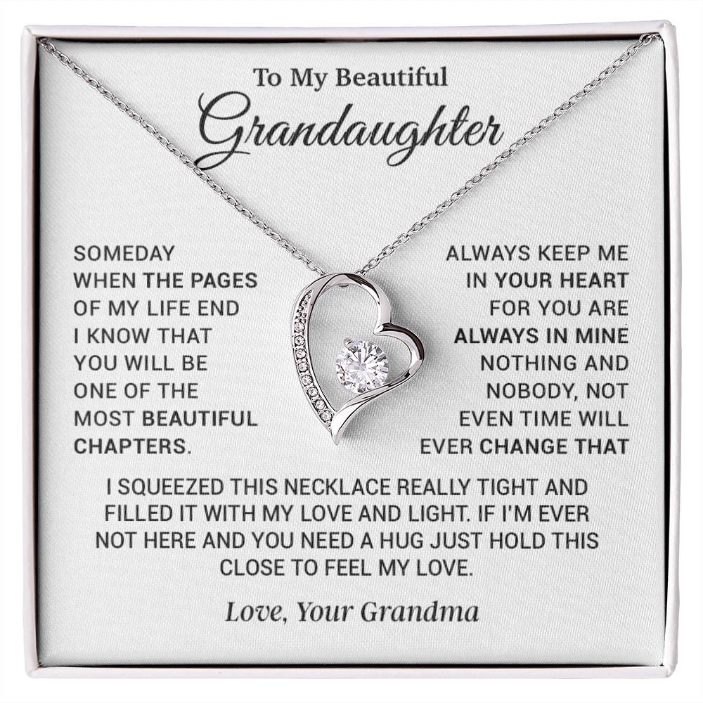 To My Granddaughter Necklace, Xmas Birthday Gift For Granddaughter from Grandma
