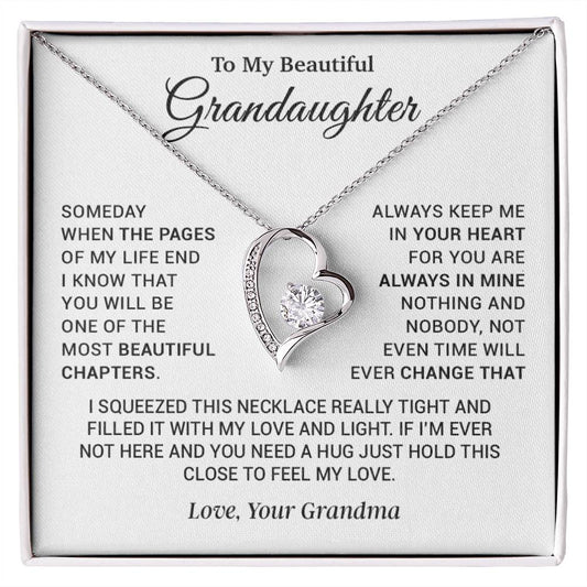 To My Granddaughter Necklace, Xmas Birthday Gift For Granddaughter from Grandma