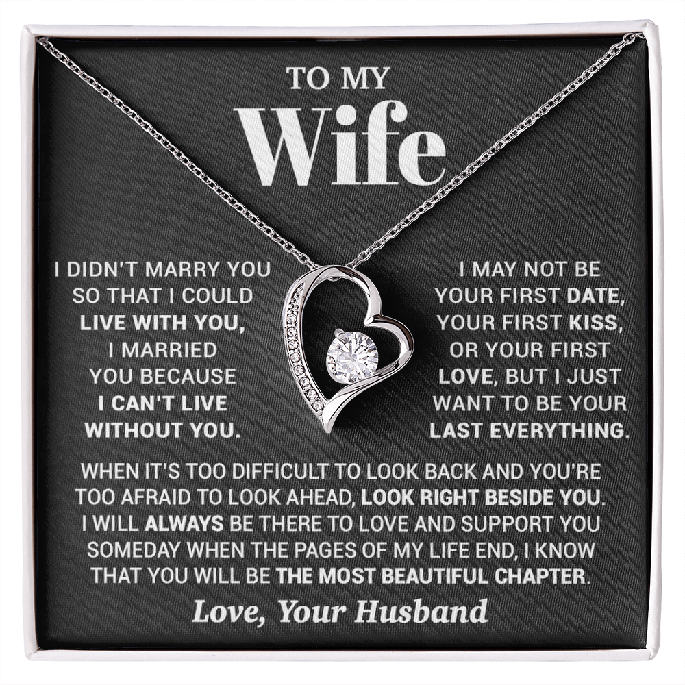 To My Wife Necklace, Christmas Gifts For Women, Anniversary Gift For Wife 28_9_Black