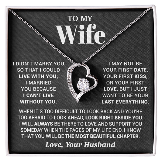 To My Wife Necklace, Christmas Gifts For Women, Anniversary Gift For Wife 28_9_Black