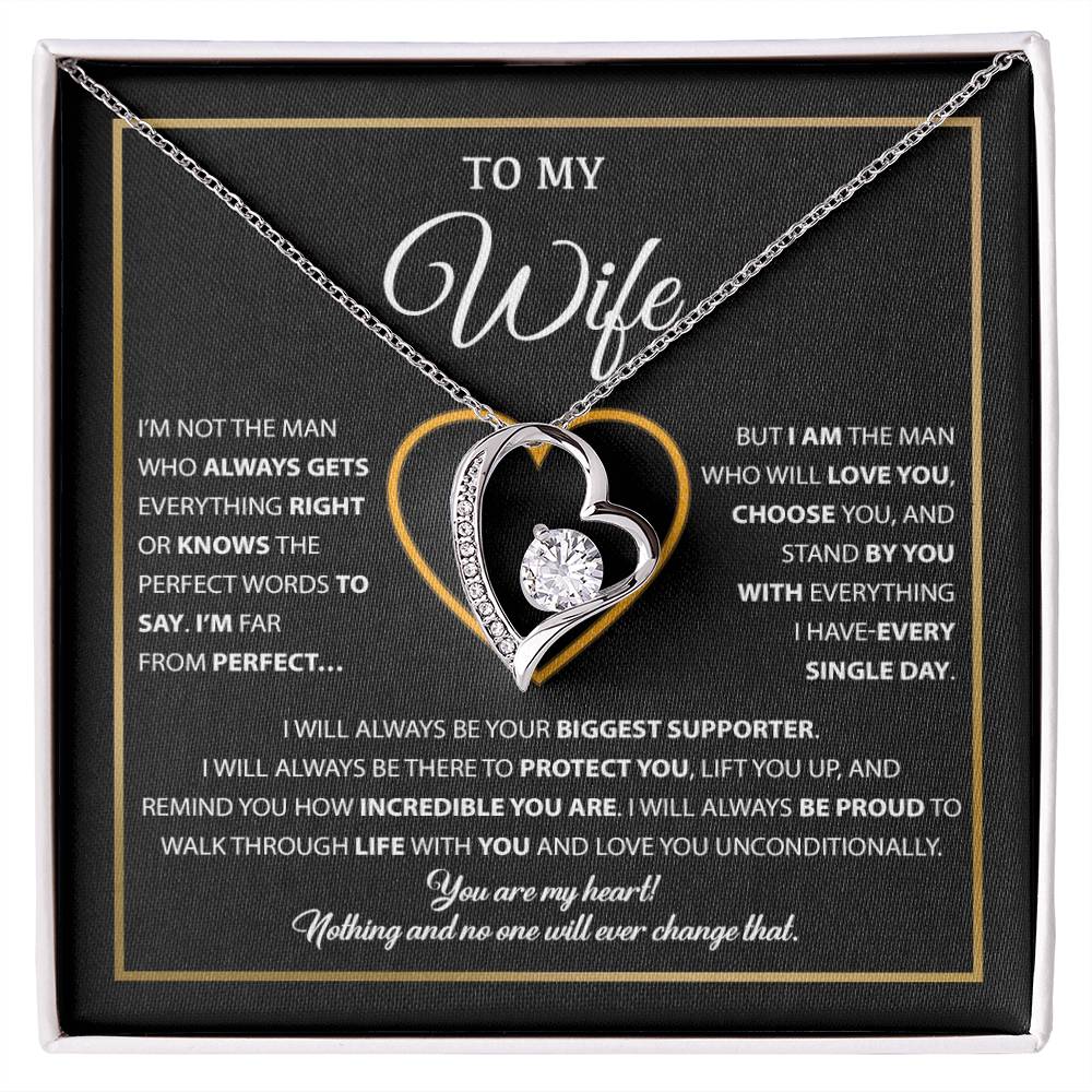 To My Wife Necklace, Gift For Wife, Anniversary Gift For Wife, Necklace For Wife 15_1_Black