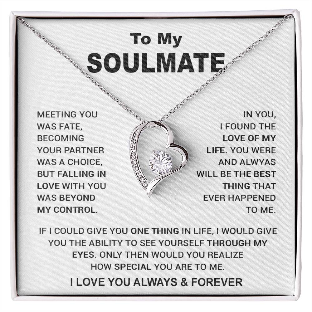 To My Soulmate Necklace, Soulmate Gift, Gift For Girlfriend, Christmas Gift 10_12_White