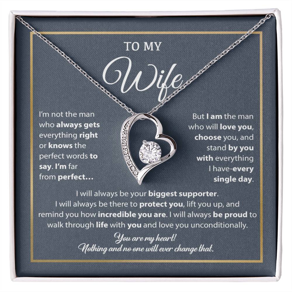 To My Wife Necklace, Gift For Wife, Anniversary Gift For Wife, Necklace For Wife 5_1_Blue_White