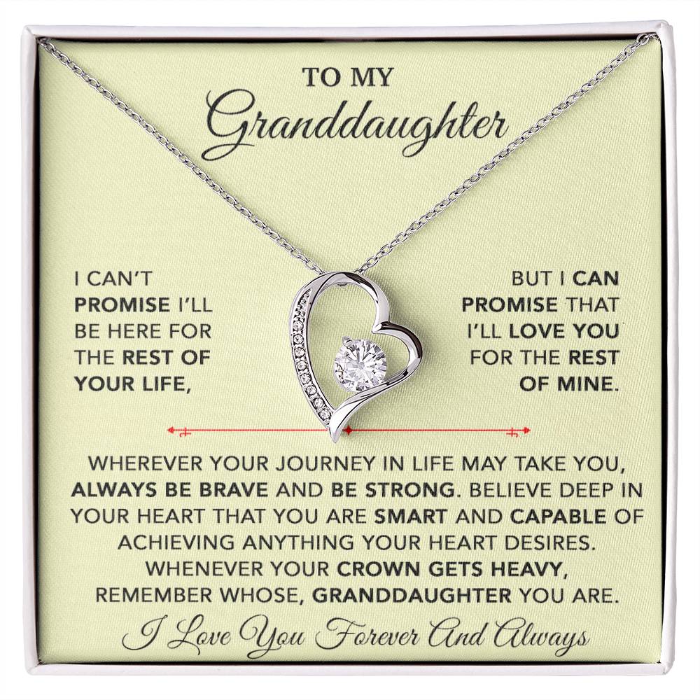 To My Granddaughter Necklace, Granddaughter Gift from Grandpa, Christmas Gift 28_9_Gold