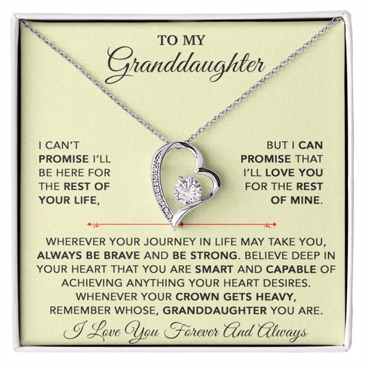 To My Granddaughter Necklace, Granddaughter Gift from Grandpa, Christmas Gift 28_9_Gold