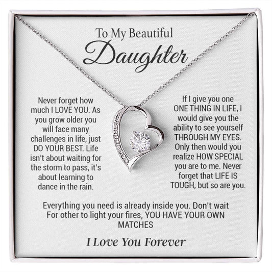 To My Daughter Necklace, Gift for Daughter ,Graduation Gift, Birthday Gift for Daughter