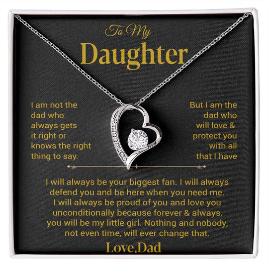 To My Daughter Necklace, Gift for Daughter from Dad, Father Daughter Necklace 21_11_Gold