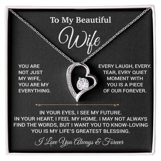 To My Wife Necklace, Christmas Gifts For Women, Anniversary Gift For Wife 10_9_Black