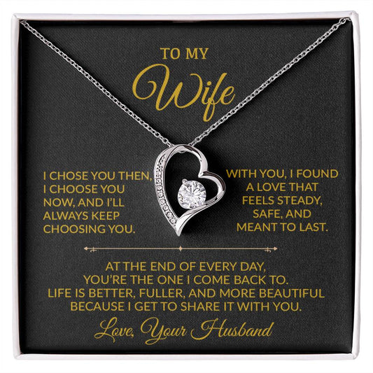 To My Wife Necklace, Gift For Wife, Anniversary Gift For Wife, Necklace For Wife
