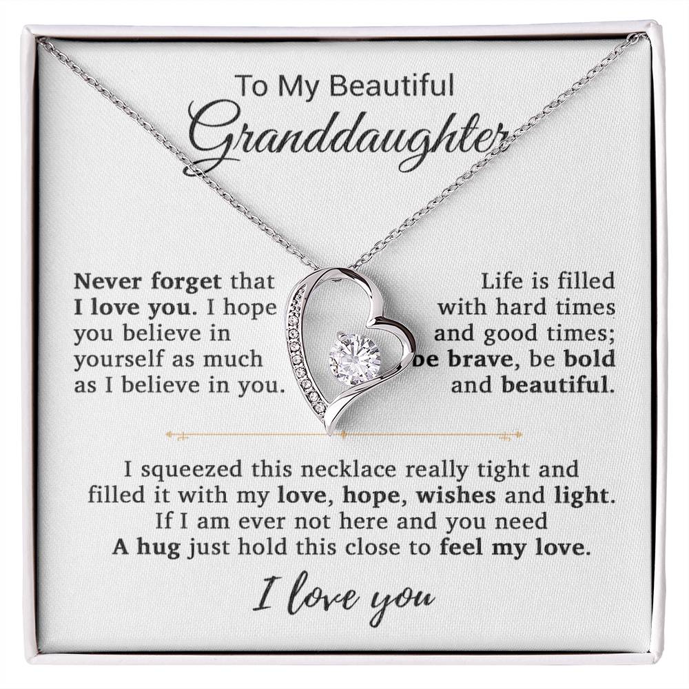 To My Granddaughter Necklace, Birthday Gift For Granddaughter, Birthday Gifts 14_9