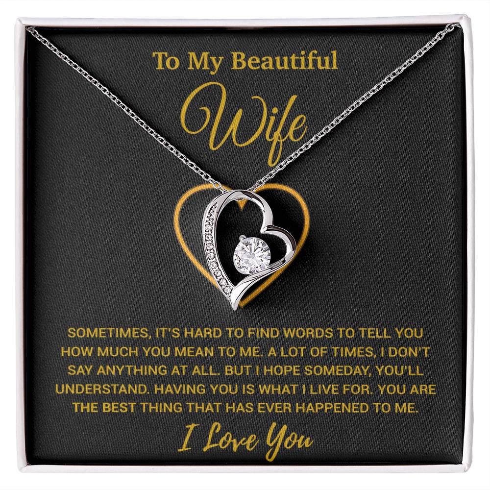 To My Wife Necklace, Christmas Gifts For Women, Anniversary Gift For Wife 22_11_Gold