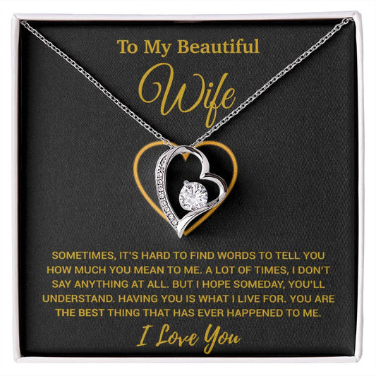 To My Wife Necklace, Christmas Gifts For Women, Anniversary Gift For Wife 22_11_Gold
