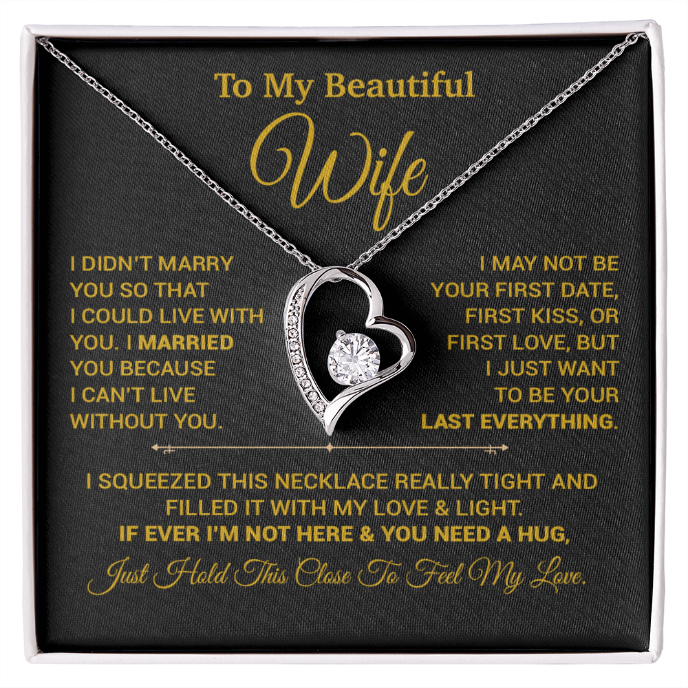 To My Wife Necklace, Christmas Gifts For Women, Anniversary Gift For Wife 9_9_Gold