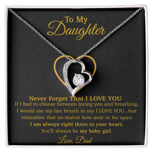 To My Daughter Necklace, Gift For Daughter From Dad, Daughter Father Necklace 8_1_Gold