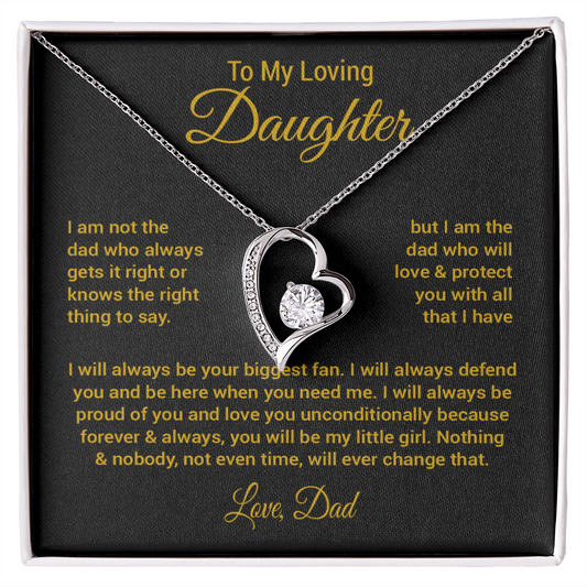 To My Daughter Necklace Gift From Dad, Daughter Gift, Father Daughter Necklace 23_8_Gold