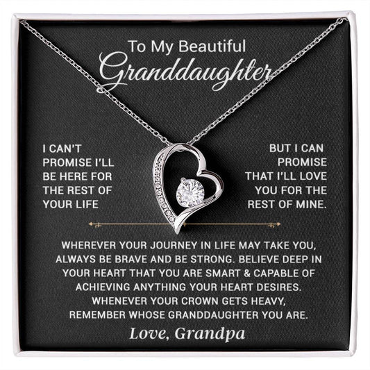 To My Granddaughter Necklace, Granddaughter Gift from Grandpa, Christmas Gift 5_11