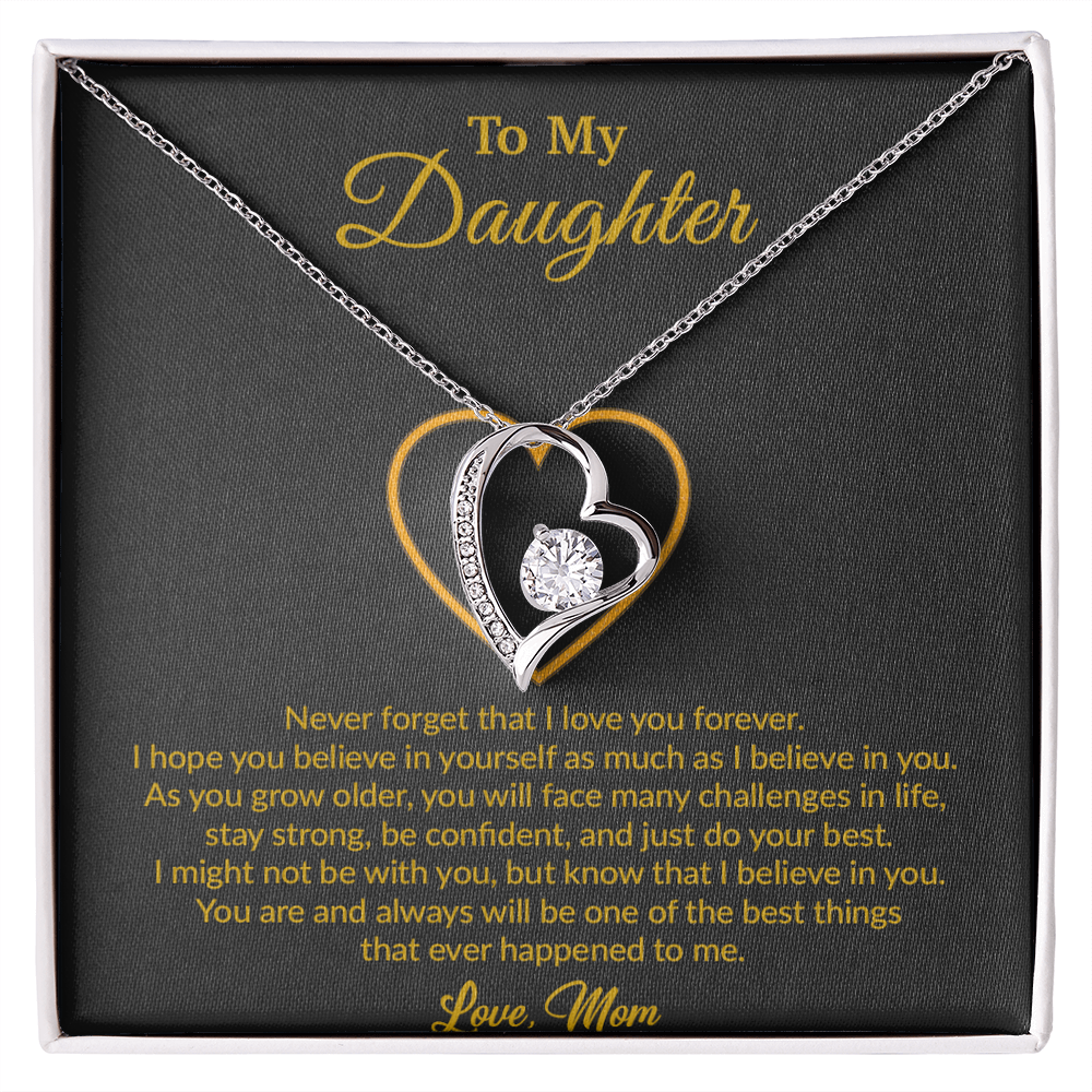 To My Daughter Necklace, Gift for Daughter from Mom, Mother Daughter Necklace 19_8_Gold