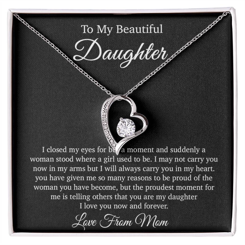 To My Daughter Necklace, Daughter Gift, Daughter Gift From Mom, Birthday Gift For Daughter