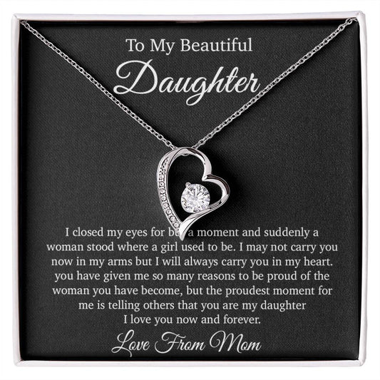 To My Daughter Necklace, Daughter Gift, Daughter Gift From Mom, Birthday Gift For Daughter