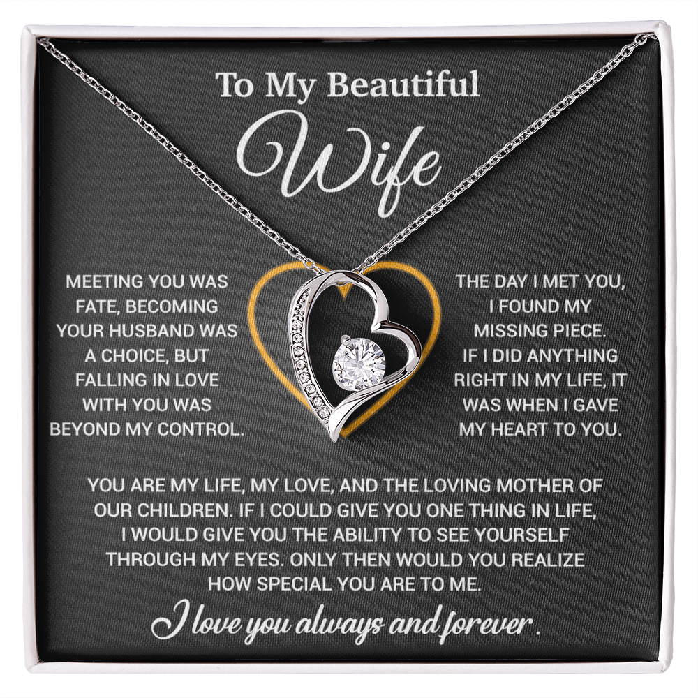 To My Wife Necklace, Christmas Gifts For Women, Anniversary Gift For Wife 10_12_Black