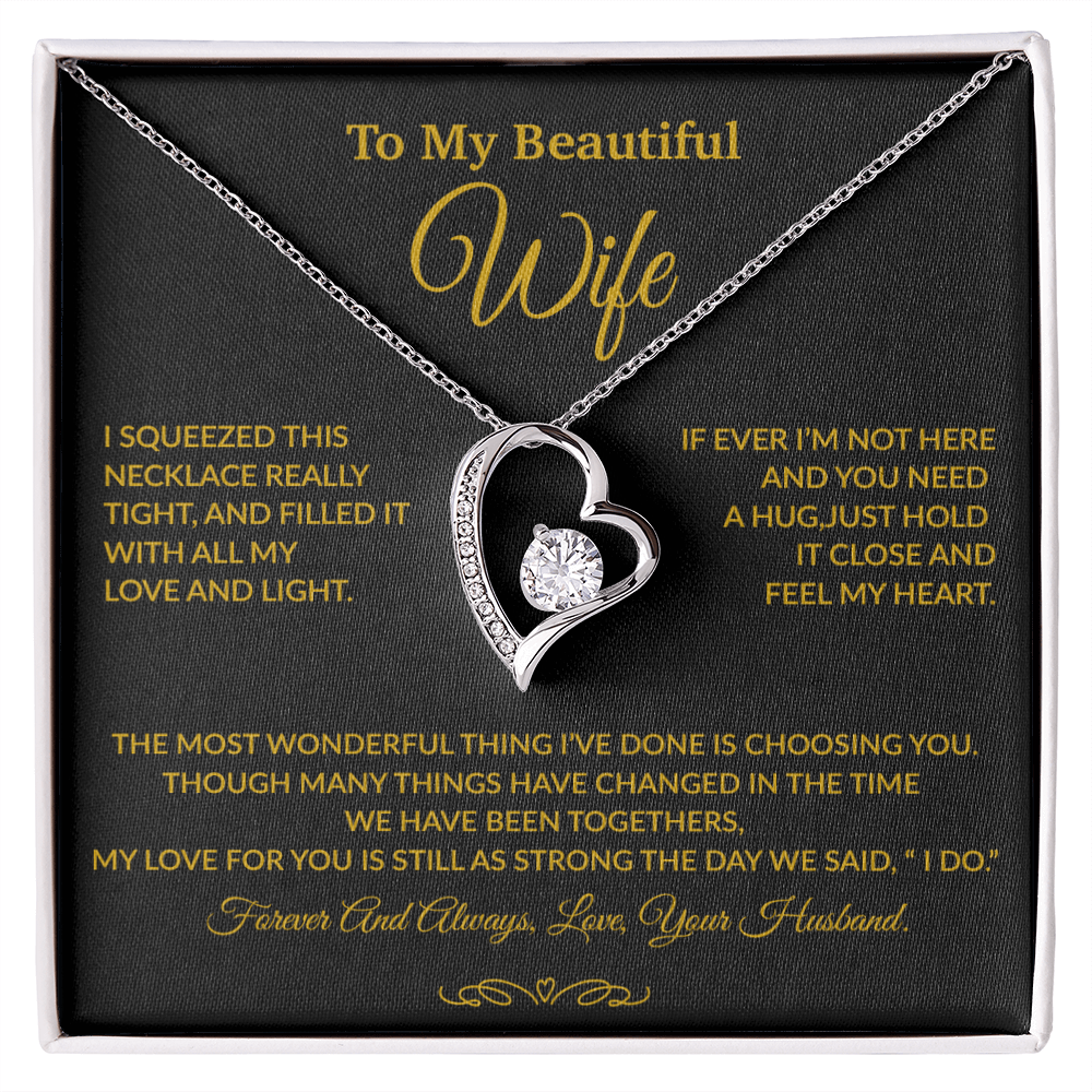 To My Wife Necklace, Gift For Wife, Anniversary Gift For Wife, Necklace For Wife 27_9_Gold